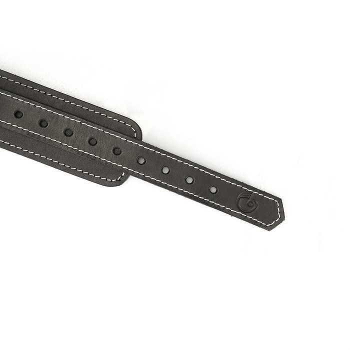Shogun Thick Leather Collar with Leash