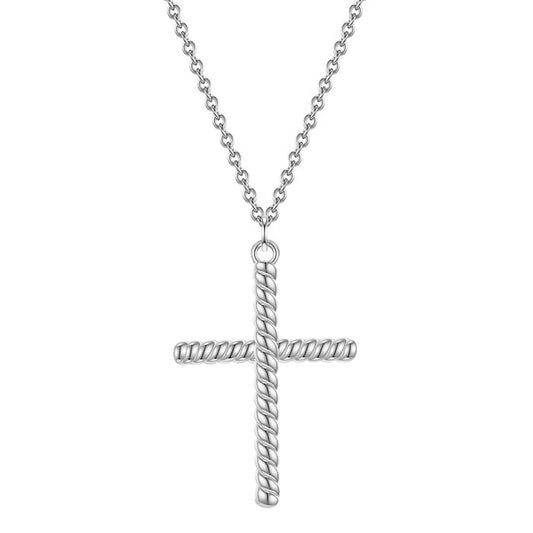 Silber-Kette mit Anhänger Kreuz