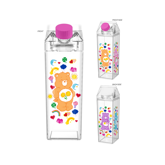 Silver Buffalo Care Bears - Icon Bear 16.2oz Plastic Milk Carton Bottle