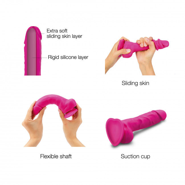 Sliding Skin Realistic Dildo Pink