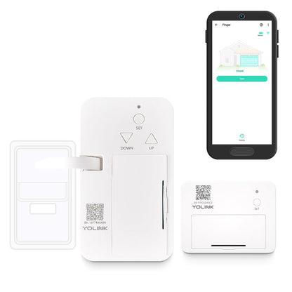 Smart Garage Door Kit 2: Finger Controller, Garage Door Sensor (YoLink Hub Required)