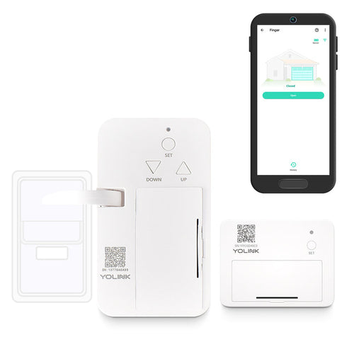 Smart Garage Door Kit 2: Finger Controller, Garage Door Sensor (YoLink Hub Required)