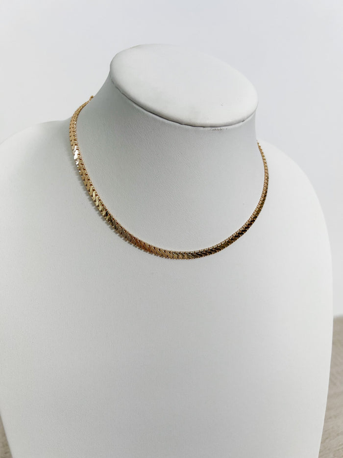 Snake Chain Necklace, Gold