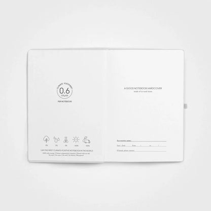 Snow white Stone paper notebook - A5 Hardcover