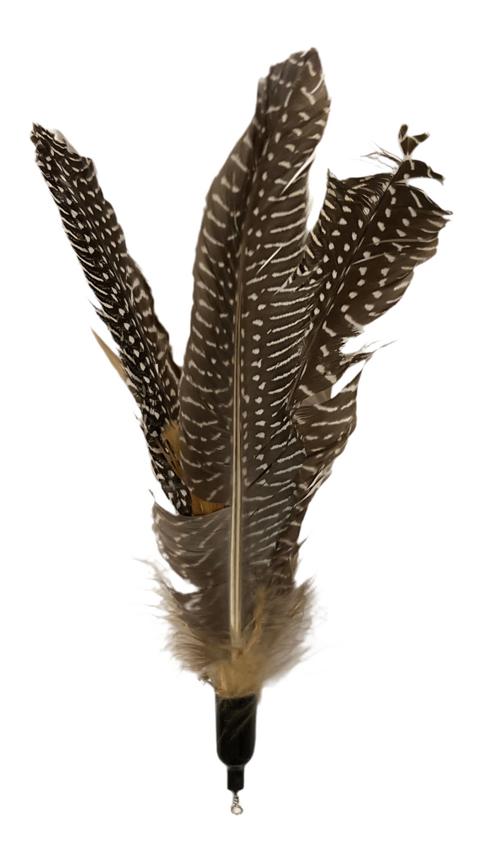 Spinning Feathers Cat Toy Wand Attachment - Spotty Feathers - Dog.Dog.Cat.