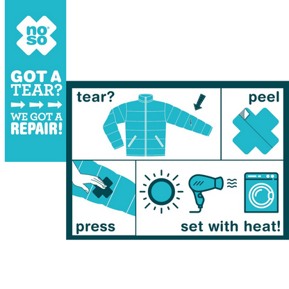 These are NOT your traditional tape style patch job! These great gear patches can be cut to any shape to add fun flair to your favorite outdoor gear.