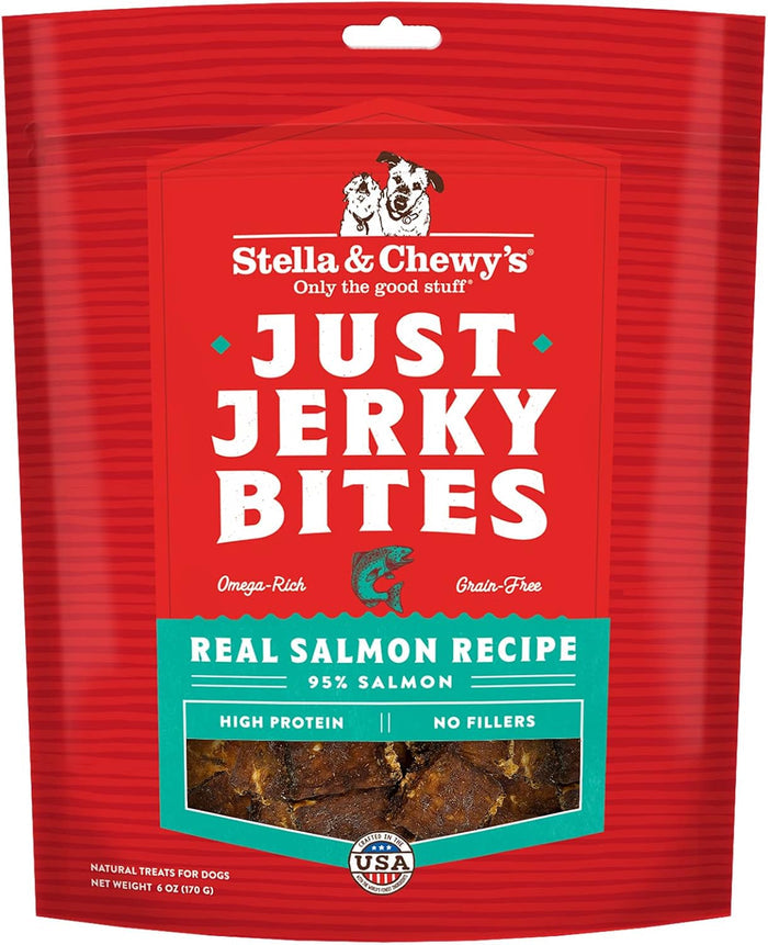 Stella & Chewy Just Jerky Bites Dog Treats -Salmon : 6 oz - Dog.Dog.Cat.