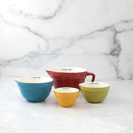 Stoneware Batter Bowl Measuring Cups