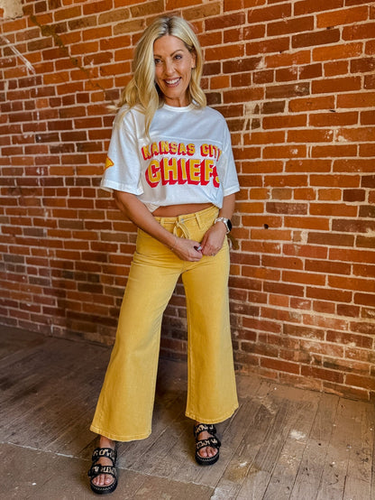 Sunlit Glow Wide Leg Jeans, Marigold