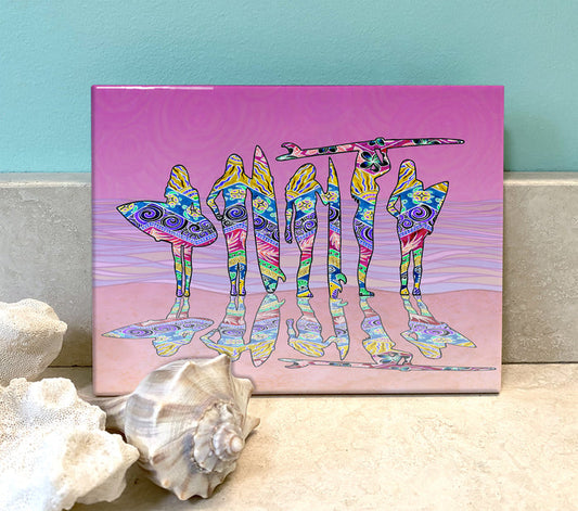 Surf Sisters Ceramic Tile