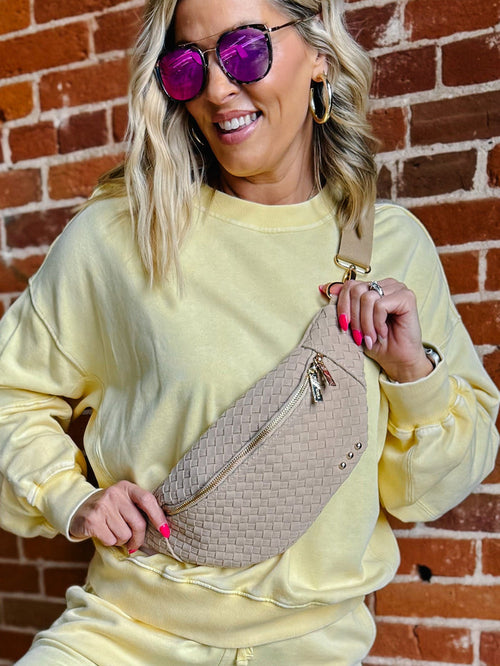 Susie Suede Bum Bag, Oat
