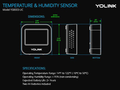 temperature & humidity sensor model ys8003-uc