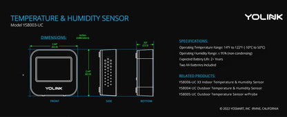 temperature & humidity sensor model ys8003-uc