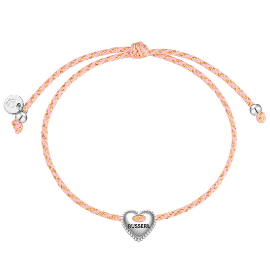Textil-Armband pink BUSSERL silber