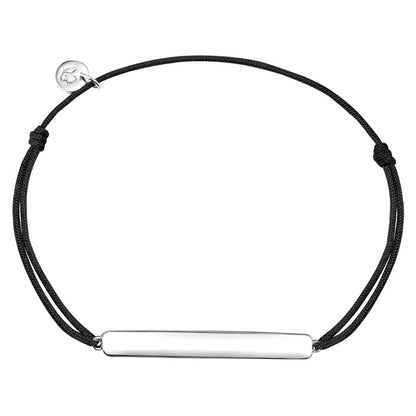 Textil-Armband SCHILD schwarz/silber