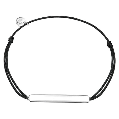 Textil-Armband SCHILD schwarz/silber