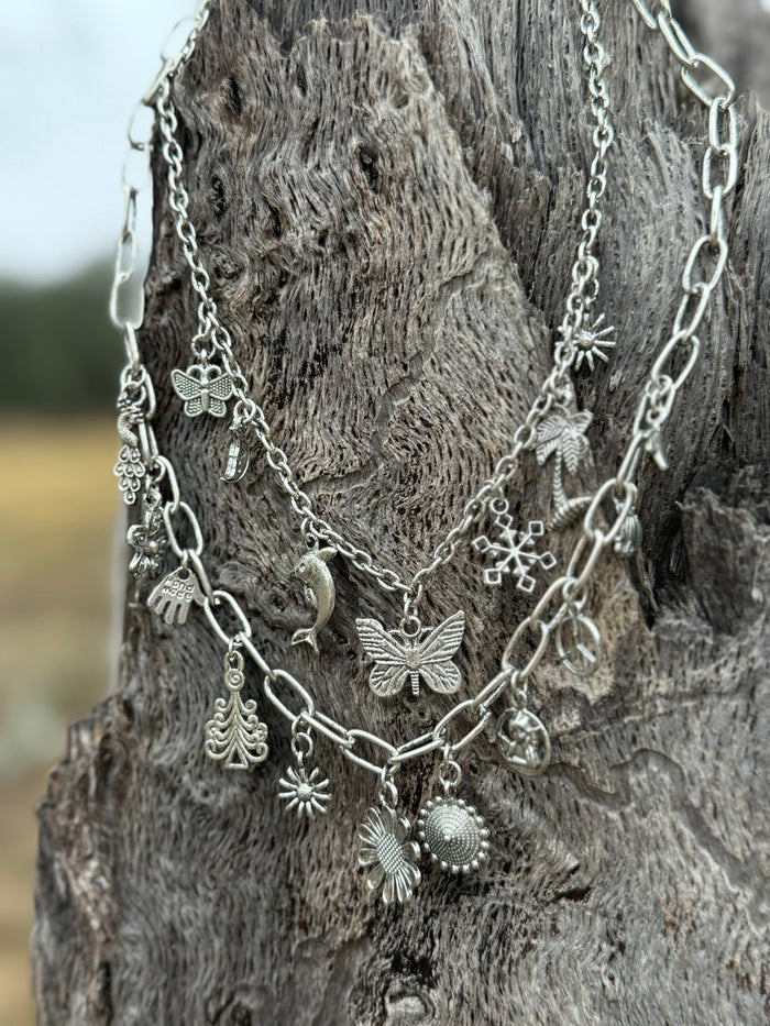 The Delilah Charmer Silver Necklace