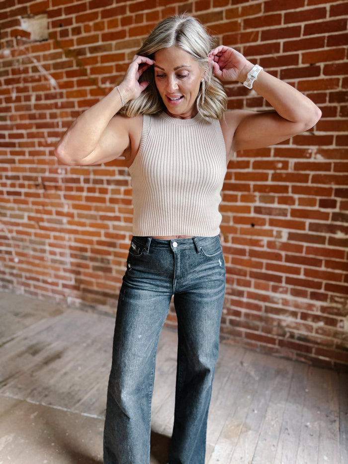 The Everyday Edge Ribbed Tank, Nude