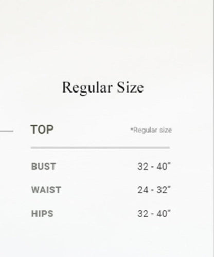 Size Chart for Flip side tank