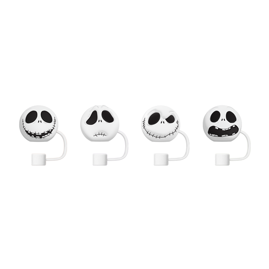 The Nightmare Before Christmas - Jack Skellington Expressions Straw Cover Caps – 4pk