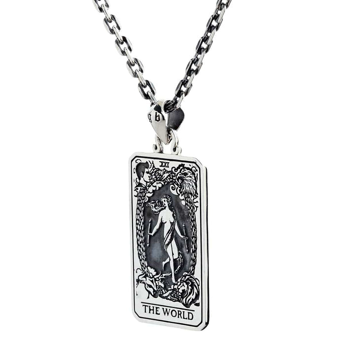 The World tarot jewelry pendant