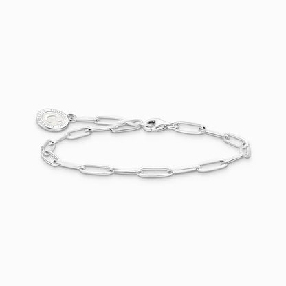 Thomas Sabo Charm-Armband mit schimmernden, weißem Kaltemaille Silber – X0286-007-21-L19