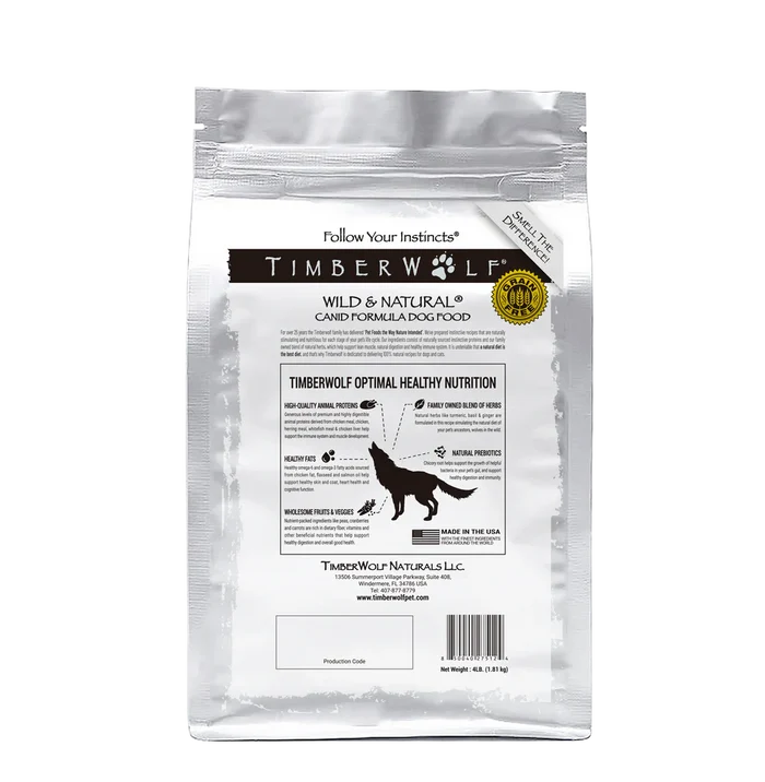 Timberwolf Dry Dog Food - Carnivore Specific Pet Foods with Herbs - Dog.Dog.Cat.