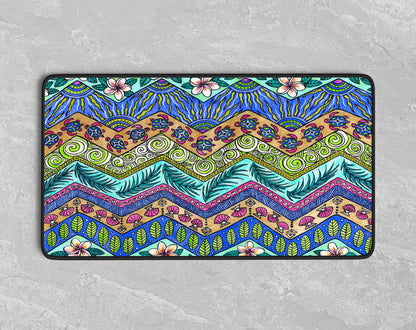 Tropical Patterns Desk Mat