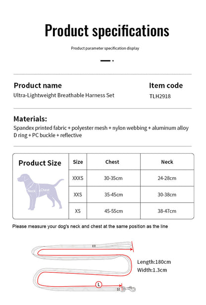 TrueLove Dog Harness and Leash Combination TLH2918 - Dog.Dog.Cat.