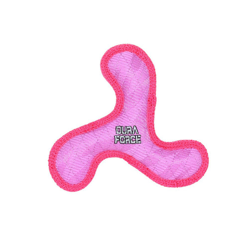 Tuffy Dog Toys - VIP Products - DuraForce Jr Boomerang - Pink, Durable, Squeaky Dog Toy - Dog.Dog.Cat.