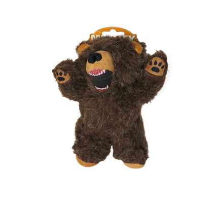 Tuffy Dog Toys - VIP Products - Mighty Jr Angry Animals Bear, Plush, Squeaky Dog Toy - Dog.Dog.Cat.