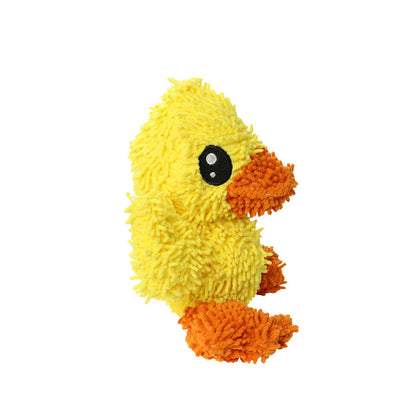 Tuffy Dog Toys - VIP Products - Mighty Microfiber Ball Med Duck, Durable, Squeaky Dog Toy - Dog.Dog.Cat.