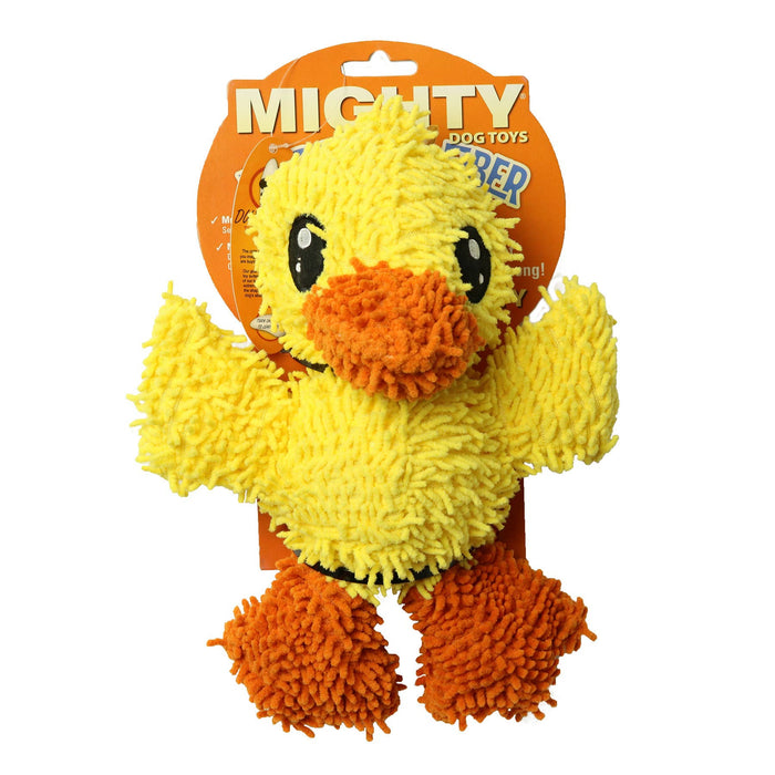 Tuffy Dog Toys - VIP Products - Mighty Microfiber Ball Med Duck, Durable, Squeaky Dog Toy - Dog.Dog.Cat.