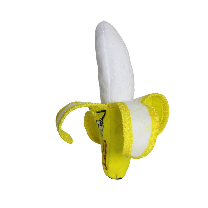 Tuffy Dog Toys - VIP Products - Tuffy Funny Food Banana, Durable, Squeaky Dog Toy 2-in-1 - Dog.Dog.Cat.