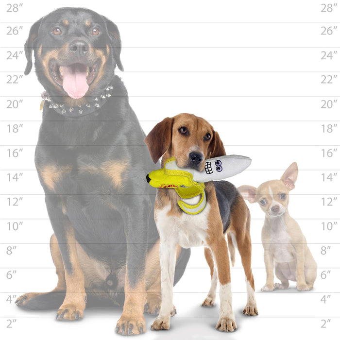 Tuffy Dog Toys - VIP Products - Tuffy Funny Food Banana, Durable, Squeaky Dog Toy 2-in-1 - Dog.Dog.Cat.