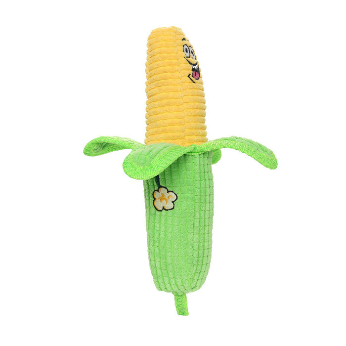 Tuffy Dog Toys - VIP Products - Tuffy Funny Food Corn, Durable, Squeaky Dog Toy 2-in-1 - Dog.Dog.Cat.