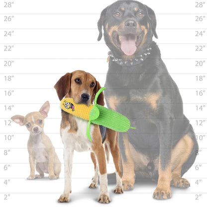 Tuffy Dog Toys - VIP Products - Tuffy Funny Food Corn, Durable, Squeaky Dog Toy 2-in-1 - Dog.Dog.Cat.