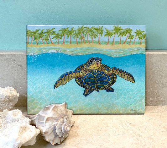 Turtle Paradise Ceramic Tile