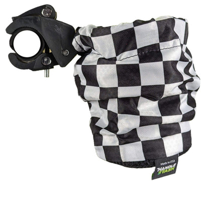 shock absorbing cup holder in down position