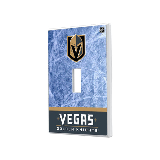Vegas Golden Knights Ice Wordmark Hidden-Screw Light Switch Plate - Vegas Team Store