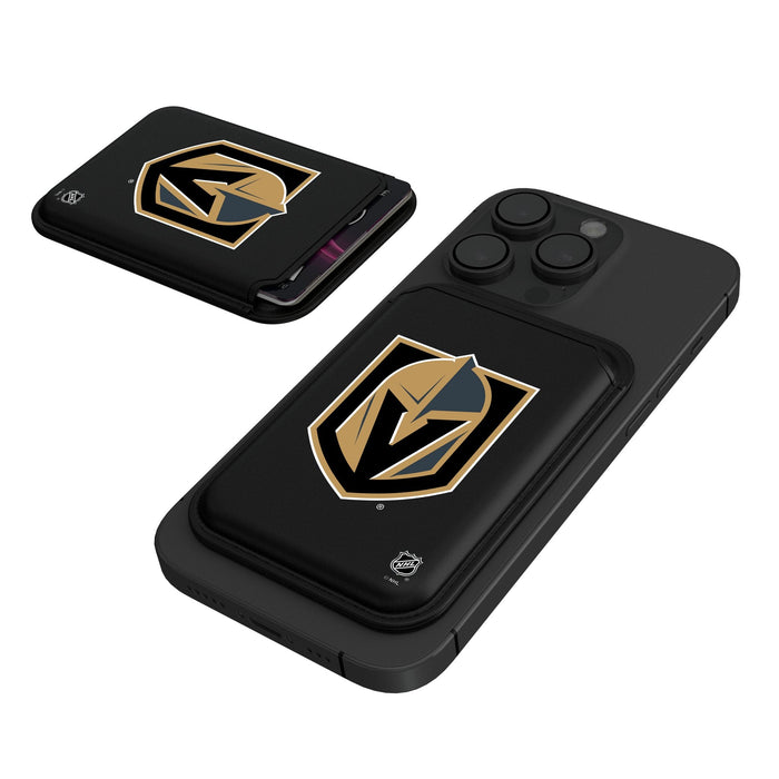 Vegas Golden Knights Insignia Black Magnetic Credit Card Wallet - Vegas Team Store