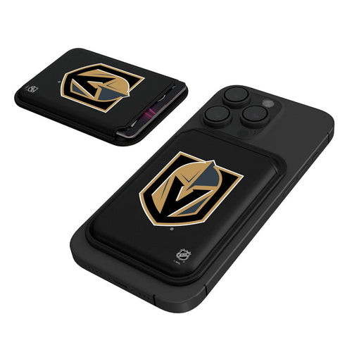 Vegas Golden Knights Insignia Black Magnetic Credit Card Wallet - Vegas Team Store