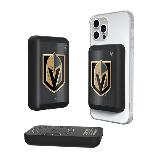 Vegas Golden Knights Linen Wireless Mag Power Bank - Vegas Team Store