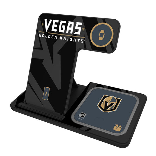 Vegas Golden Knights Monocolor Tilt 3 in 1 Charging Station - Vegas Team Store