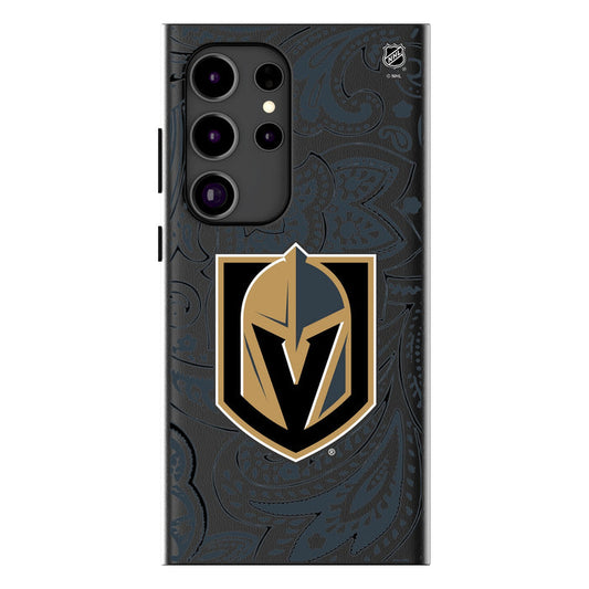 Vegas Golden Knights Paisley MagSafe Compatible Phone Case for Samsung Galaxy - Vegas Team Store