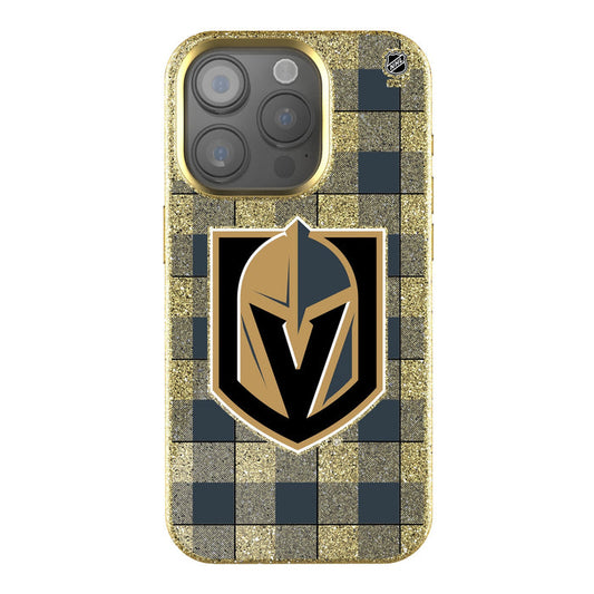 Vegas Golden Knights Plaid Bling Phone Case - Vegas Team Store
