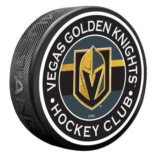 Vegas Golden Knights Puck - Stripe Design - Vegas Team Store