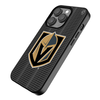Vegas Golden Knights Text Backdrop MagSafe Compatible Phone Case for Apple iPhone - Vegas Team Store