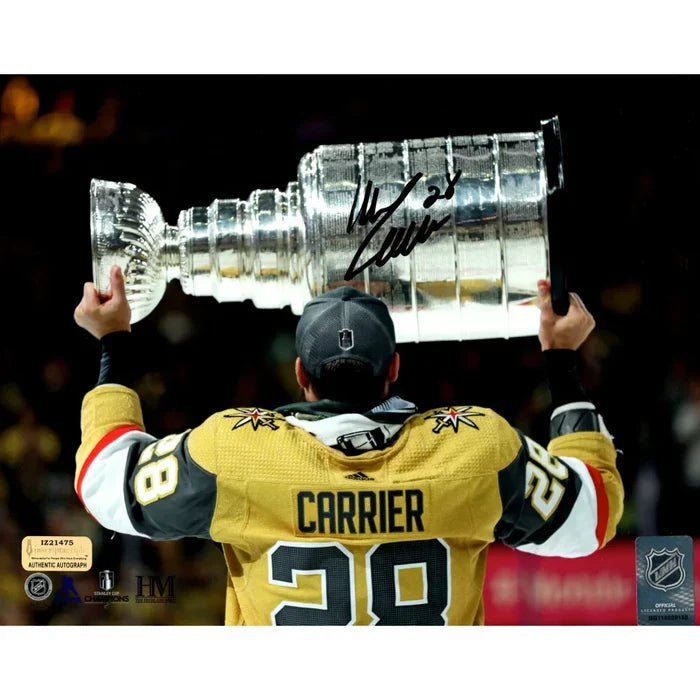 Vegas Golden Knights William Carrier Autographed Stanley Cup Photo