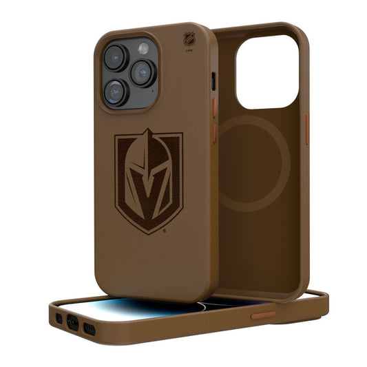 Vegas Golden Knights Woodburned Brown Magnetic Case - Vegas Team Store
